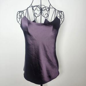 Club Monaco Satin Camisole Purple Plum Sleeveless Tank Top Size M